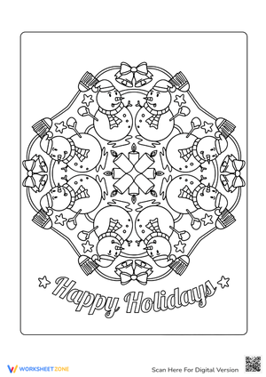 Christmas Coloring for Adults: Snowman