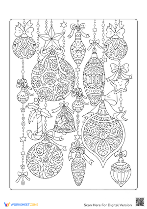 Christmas Coloring: Ornament Extravaganza