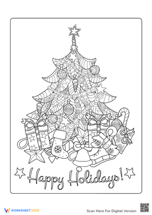 Christmas Tree Coloring for Adults