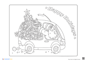 Santa's Christmas Delivery Coloring Page - Festive Fun!