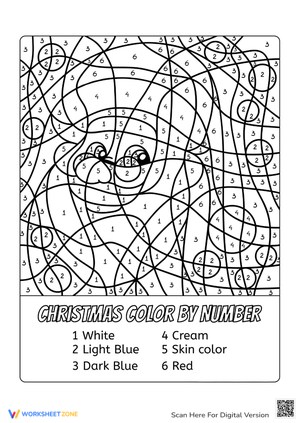 Christmas Color by Number for Kids