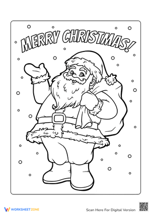 Father Santa Claus Coloring Page