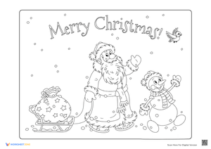 Santa's Gift Delivery Coloring Page - Christmas Fun!