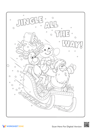 Jingle All the Way Santa Coloring