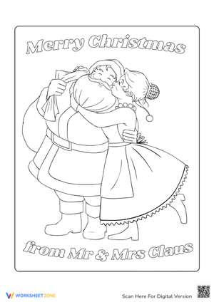 Mr. and Mrs. Claus Coloring Page