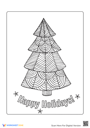 Stylish Christmas Tree Coloring