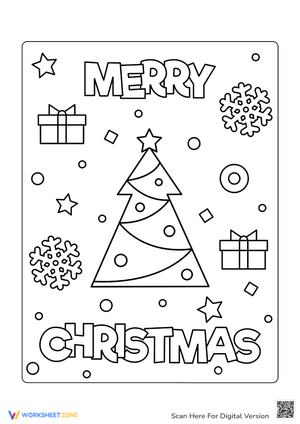 Easy Christmas Tree Coloring Page - Simple Holiday Fun