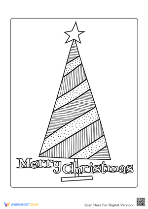 Christmas Tree Coloring Page - Relaxing Holiday Fun!