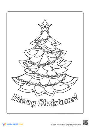 Christmas Tree with Lights Coloring