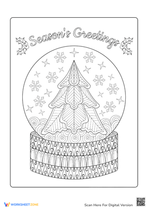 Intricate Christmas Tree Snow Globe