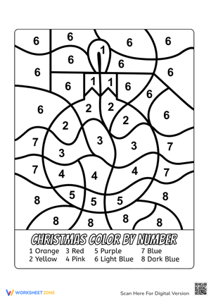 Color by Number: Christmas Ornament