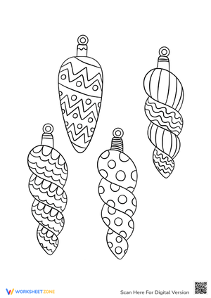 Unique Christmas Ornaments Coloring