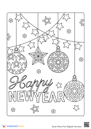 Ornament Coloring for New Year's Eve 