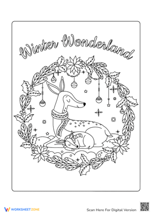 Christmas Ornaments & Deer Coloring