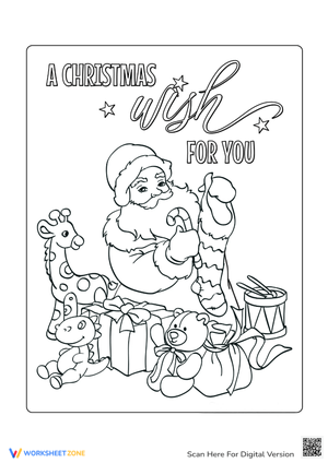 Santa's Stocking Coloring Page - Holiday Fun for Kids!