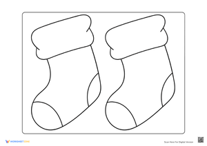 Christmas Stocking Coloring Page - Fun Holiday Activity!