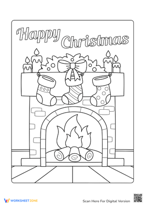 Holiday Stocking Coloring by the Fire