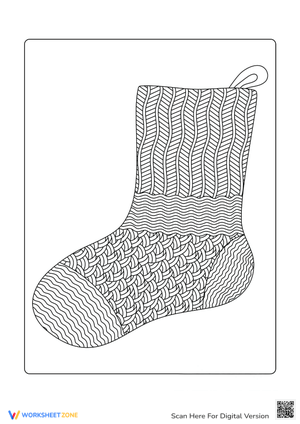 Intricate Stocking Coloring for Adults