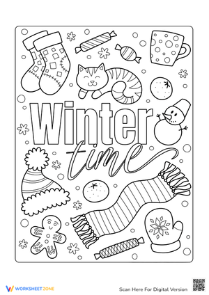 Cozy Winter Time Coloring with Stockings