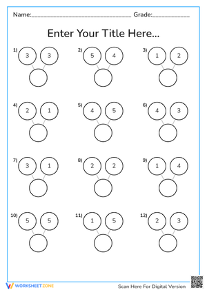 Fun & Engaging Number Bond Math Worksheet