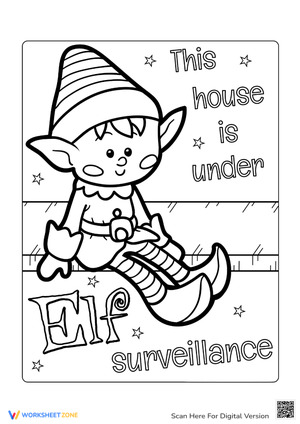Elf on the Shelf Coloring Sheet