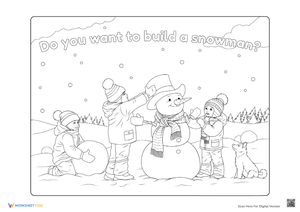 Build a Snowman Coloring Sheet