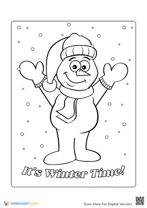 Snowman Coloring Page - Holiday Fun for Preschool & Kinder