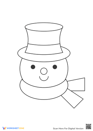 Snowman Coloring Page - Winter Fun for Preschool & Kinder