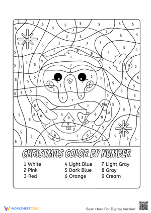 Christmas Penguin Color by Number - Preschool Fun!