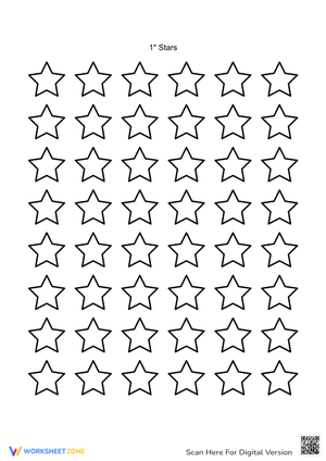 1-Inch Star Templates for Printing