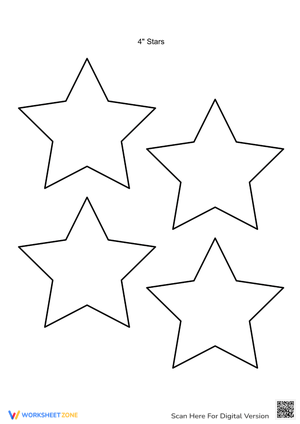 Large Star Templates for Coloring - Fun Art Activity!