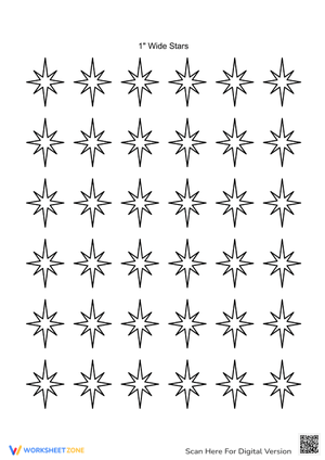 1-Inch Christmas Star Coloring Pages
