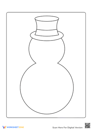 Simple Snowman Outline: Coloring Fun for Kids!