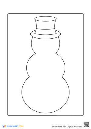Blank Snowman Template - Creative Winter Activity for Kids