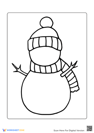Cozy Snowman Templates for Coloring