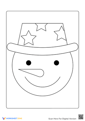 Winter Fun: Snowman Face Coloring Sheet