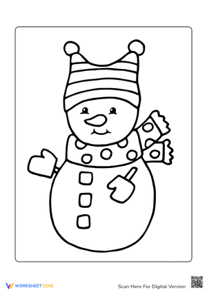 Printable Snowman Outline for Kids