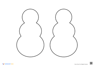 Twin Snowman Templates for Coloring