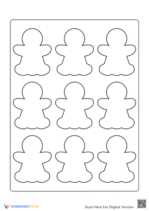 Gingerbread Friends - Coloring Template
