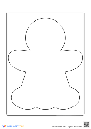 Gingerbread Silhouette Coloring Page
