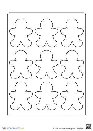 Adorable Gingerbread Man Coloring Templates