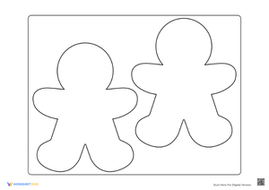 Double the Fun: Gingerbread Men to Color