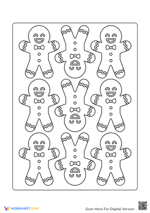 Holiday Gingerbread Coloring