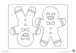 Happy Gingerbread Men Await Colors
