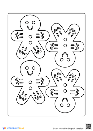 Gingerbread Man Coloring Page - Fun Holiday Activity!