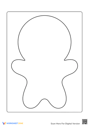 Blank Gingerbread Man Template - Coloring Fun for Kids!