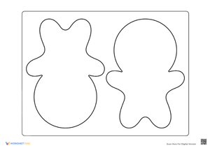 Holiday Gingerbread Man and Friend Coloring