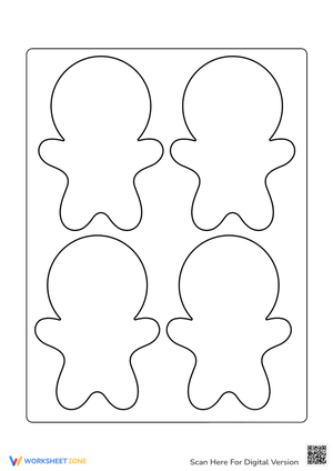Gingerbread Man Coloring Fun! Simple Outlines for Kids