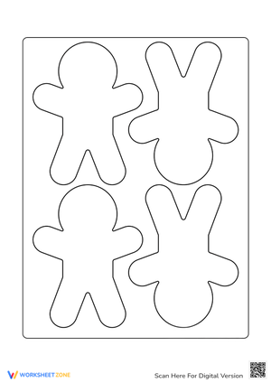 Gingerbread Man Coloring Page