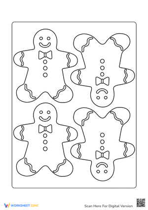 Unique Gingerbread Men Coloring